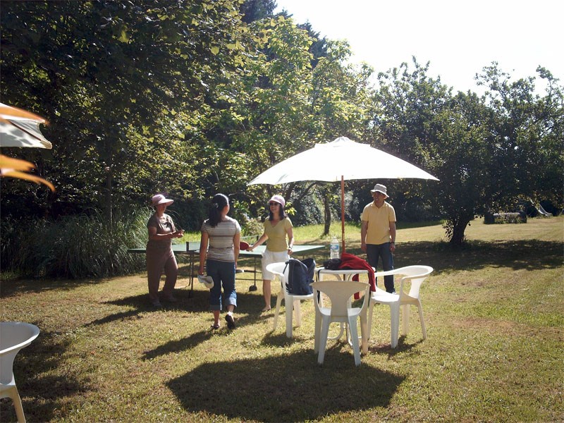 Terrasse extérieure ombragée du bar et pique-nique autorisé dans le camping | Pau, Ousse (64)
